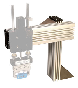 Pre-engineered Modular Components designed for a simple and sturdy beam construction, quick assembly and T-slot mounting platform for DLT Linear Actuators and DLM Rail Slides. | DMEX Series DIRECTCONNECT™ Mounting Stanchion Components
