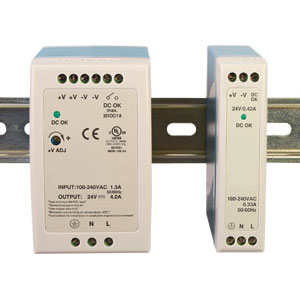 Power Supplies, DIN Rail Mount Slimline Power Supplies, 5 Vdc, 12 Vdc, 24Vdc & 48 Vdc Power Supply | SL-PS Series Power Supplies