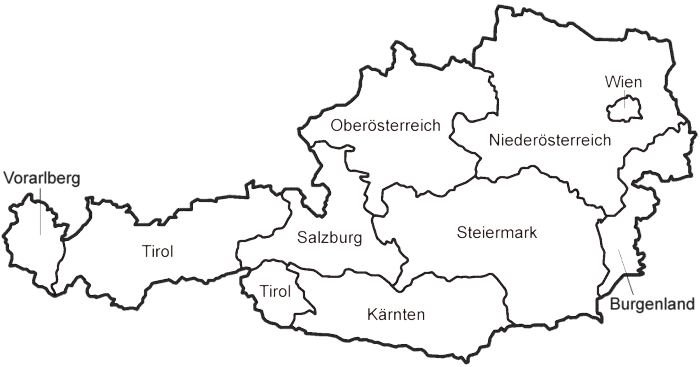 Karte sterreich