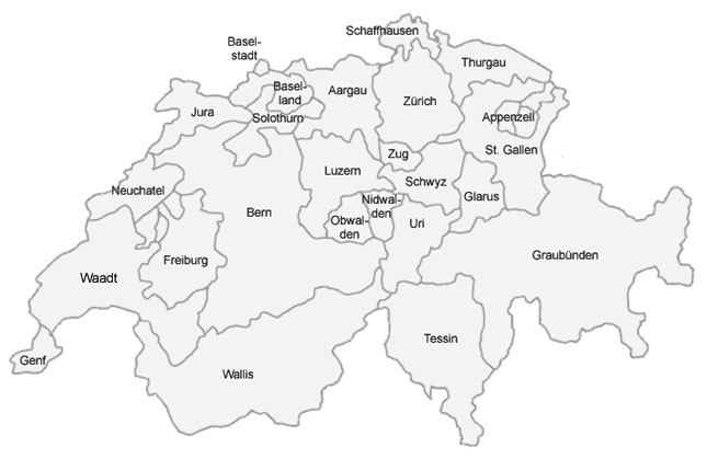 Karte Schweiz