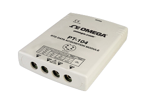 4-kanaliges Datenerfassungsmodul für Pt100/Pt1000-Fühler und Widerstand mit USB/Ethernet-Schnittstelle | PT-104A