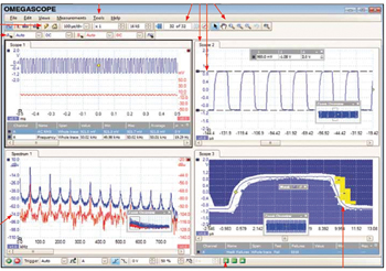 OMEGASCOPE-Software für OMEGA PC-Oszilloskope OMSP-2000