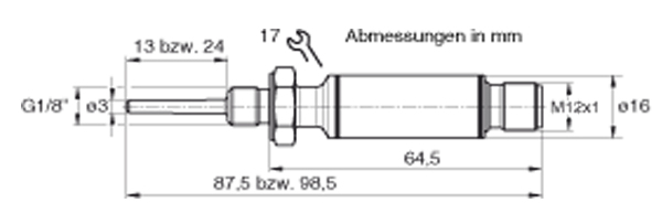 TXMINI Temperaturmessumformer Abmessungen in mm