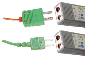 Anschluss für Thermoelement-Steckverbinder in Standard- und Miniaturgröße