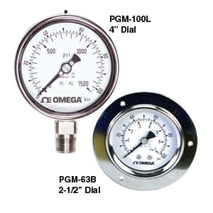 Stainless Steel Pressure Gauge - Order online | PGM Series