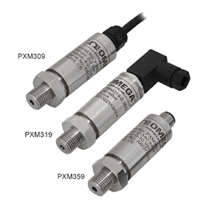 Metrische Drucktransmitter / Druckaufnehmer mit hoher Genauigkeit von 0,25% und 4-20 mA- oder 0-10 V DC-Ausgang | PXM309, PXM319, PXM359