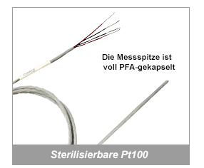 Sterilisierbare Pt100-Fühler