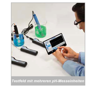 Testfeld mit mehreren pH-Messeinheiten 