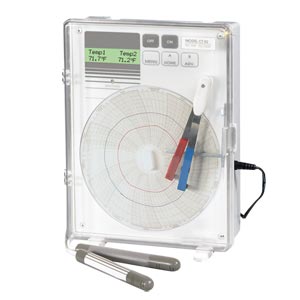 Dual Temperature Chart Recorders, 6 inch (152mm), with High & Low Alarms | CT82 Series