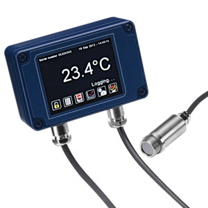 Miniatur-Infrarot-Temperatursensor mit Touchscreen-Anzeige und Sensorkopf-Option für hohe Umgebungstemperaturen | OS-MINI