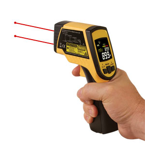 Infrared thermometer with dual-laser targeting | OS499 Series