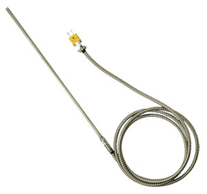 Heavy Duty Transition Joint Thermocouple Probes with Armor Cable or Stainless Steel Overbraid | TJ36 and TJ48 Series with BX or SB