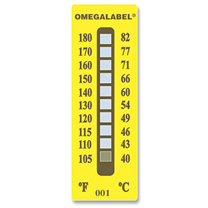 OMEGALABEL Temperaturaufkleber 10 Messpunkte TL-10 | TL-10
