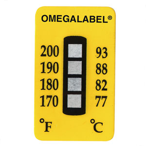 OMEGALABEL Temperaturaufkleber 4 Messpunkte TL-4
 | TL-4